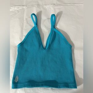 Free‎ People Teal Ribbed Tank Top